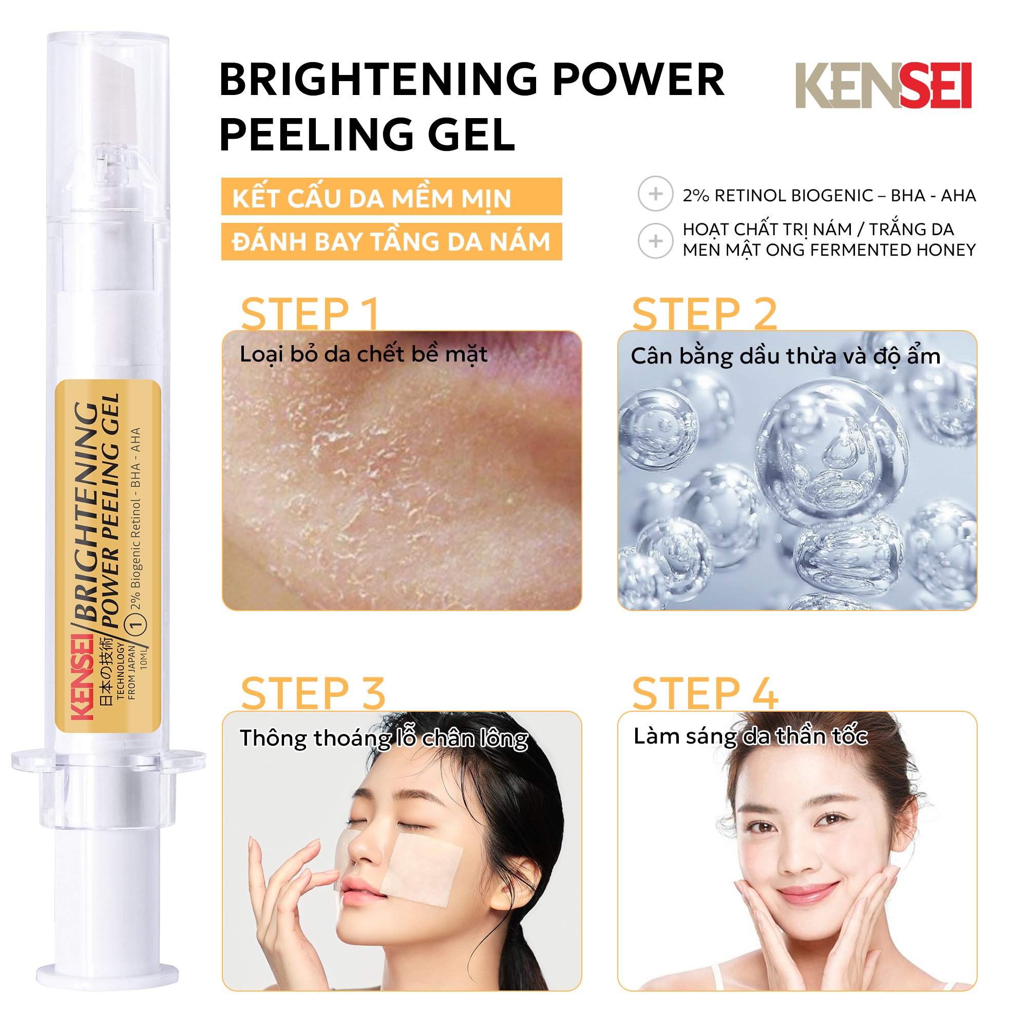 5 PEEL DA SINH HOC Micro Retinol Brightening peel Nỗi Đau Da Sạm Màu: Đâu Là Nguyên Nhân Gây Sạm Da? Go1care