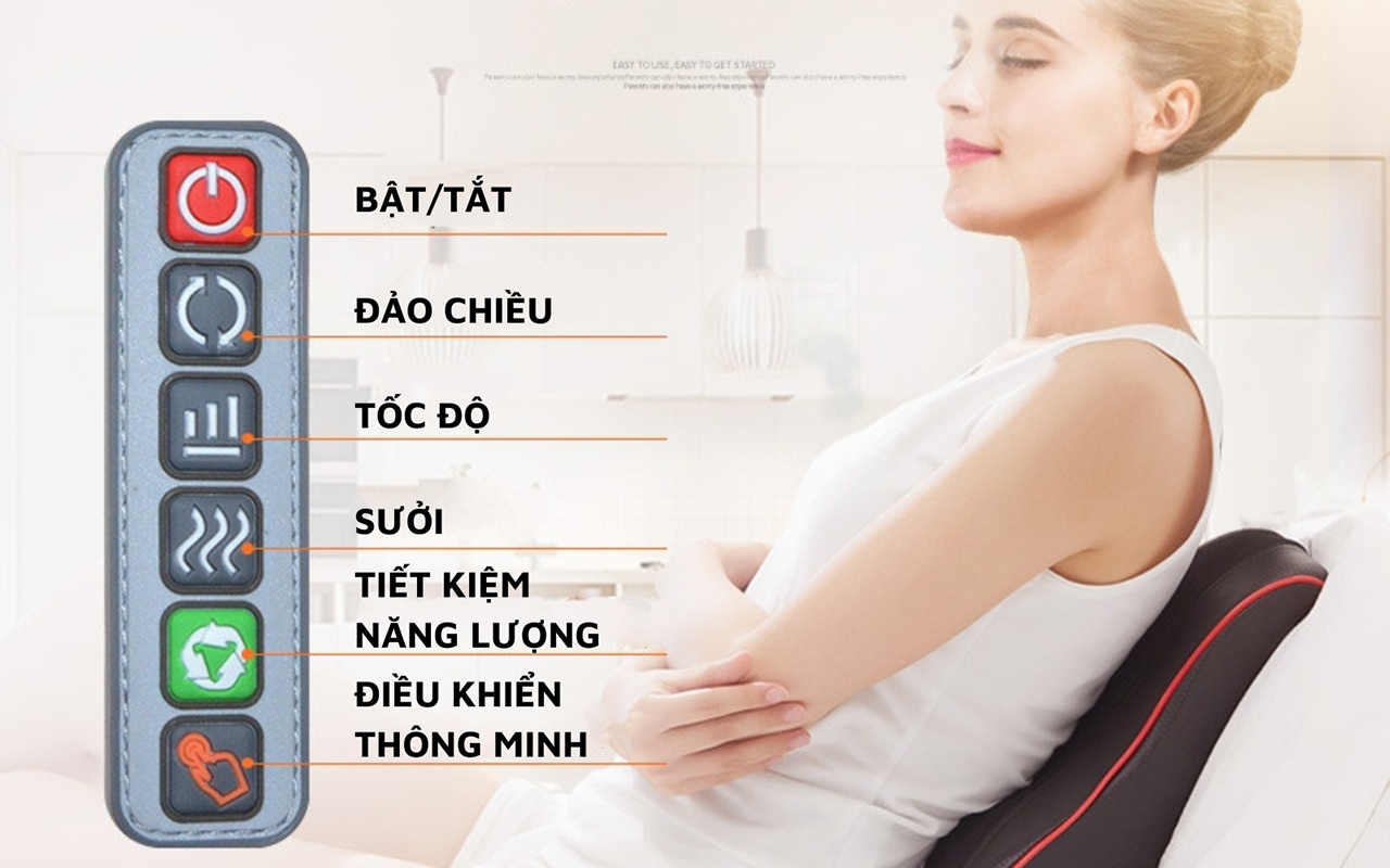 cách sử dụng gối massage cổ vai gáy