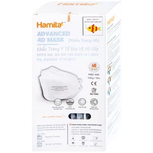 Khẩu trang y tế trẻ em Hamita Advanced 4D Mask giúp ngăn bụi và vi khuẩn (5 cái)