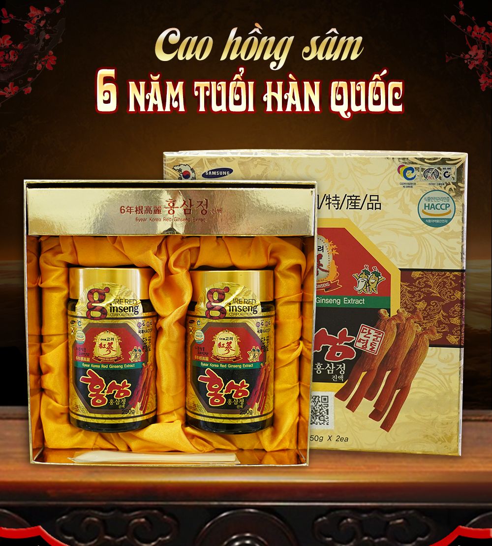 cao hồng sâm hàn quốc 6 năm tuổi