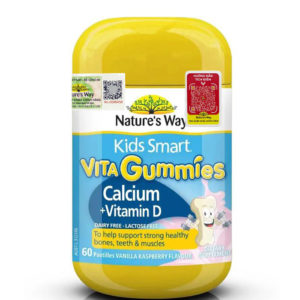 Canxi cho bé Nature's Way Kids Smart Vita Gummies Calcium + Vitamin D giúp tăng chiều cao cho trẻ