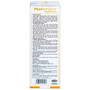 Chai xịt PanSpray Panthenol Nano Bạc dưỡng da, giảm đau rát, viêm nhiễm da (130g)