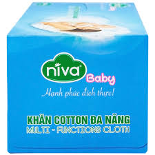 Khăn cotton đa năng Niva Baby hỗ trợ chăm sóc trẻ an toàn và tiện lợi (100 miếng)