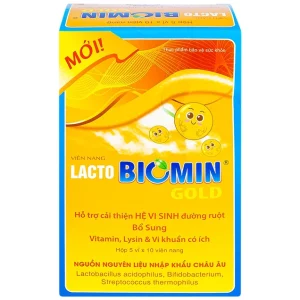 Viên nang cải thiện hệ vi sinh đường ruột Lacto Biomin Gold New 50 viên