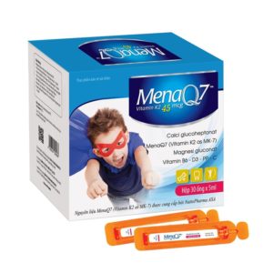 MenaQ7 K2 45mcg - Bổ sung K2, Calci, D3 hỗ trợ tăng cường hấp thu Calci vào xương cho trẻ