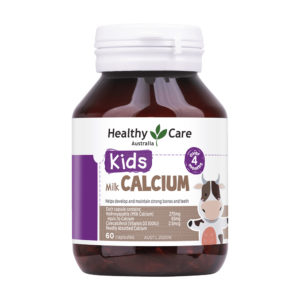 Thực phẩm bảo vệ sức khỏe bổ sung canxi, Vitamin D3 Healthy Care Kid’s Milk Calcium (Chai 60 viên)