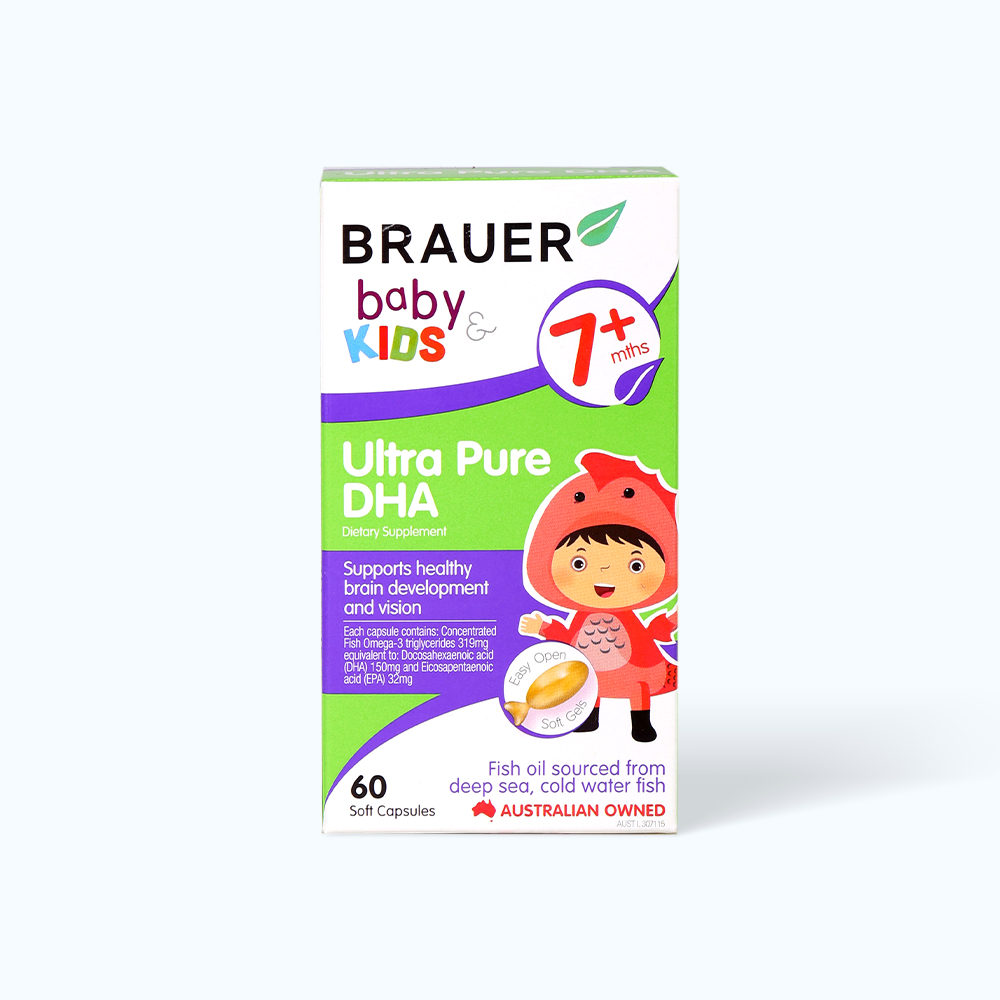viên dầu cá Brauer Ultra Pure DHA