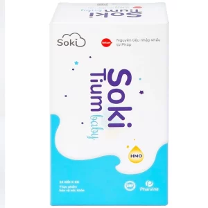 Bột hòa tan Soki Tium Baby giúp trẻ ngủ ngon, tăng cường tiêu hóa và sức đề kháng (12 gói x 3g)
