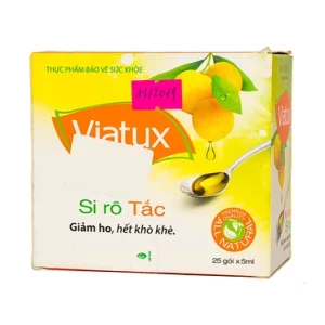 Siro Ho Viatux Vietnat hỗ trợ thông cổ, mát họng, giảm ho (25 gói x 5 ml)