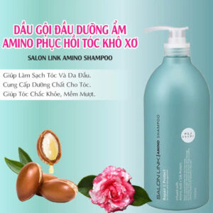 DẦU GỘI SALON LINK AMINO DƯỠNG ẨM , PHỤC HỒI TÓC KHÔ XƠ 1000ML