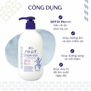 SỮA DƯỠNG THỂ CHỐNG NẮNG REIHAKU HATOMUGI SPF31 250ML