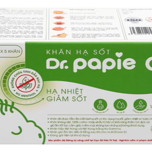 Khăn hạ sốt Dr.Papie 0+ cho bé (5 gói x 5 miếng)