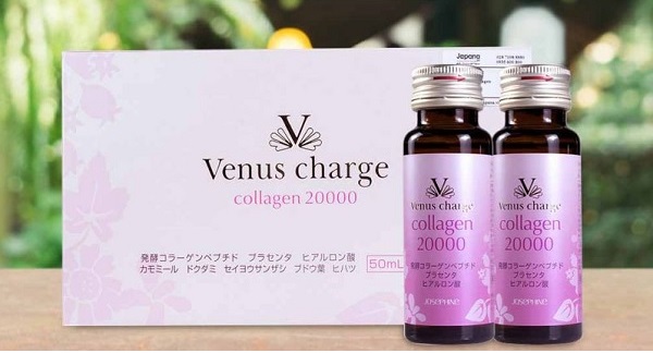 Nước uống đẹp da Venus Charge Collagen 20000 mg 10 Chai X 50ml