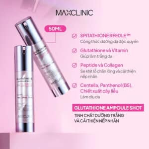 Tinh chất Serum Dưỡng Trắng Căng Bóng Da Maxclinic Glutathion Ampoule Shot 50ml